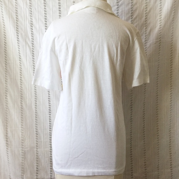 Speedo White V-Neck Collar Sunset print Shirt Med - Picture 4 of 4